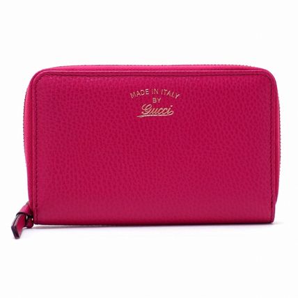 GUCCI 2018 Cruise Plain Leather Folding Wallet Long Wallets 