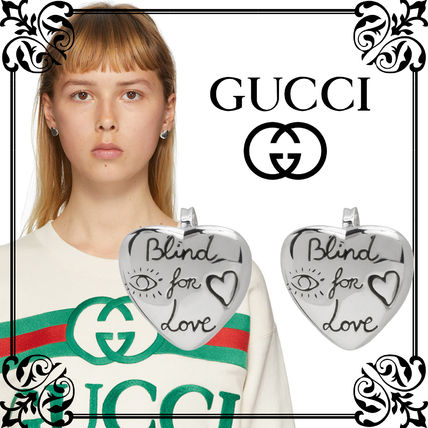 GUCCI Casual Style Street Style Silver Earrings 
