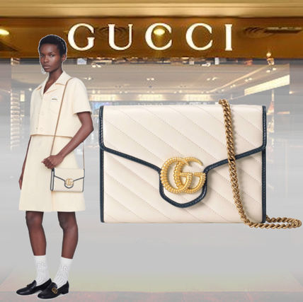 GUCCI GG Marmont 2020 21AW Gg Marmont Mini Chain Bag