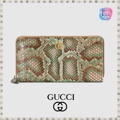 GUCCI GG Marmont 2020 SS Gg Marmont Python Zip Around Wallet