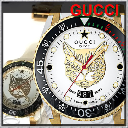 GUCCI 2020 Cruise Casual Style Unisex Silicon Round Quartz Watches 