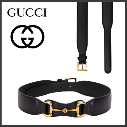 GUCCI 2020 SS Leather Office Style Elegant Style Logo Belts 