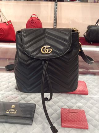 GUCCI GG Supreme 2018 19AW Leather Backpacks 