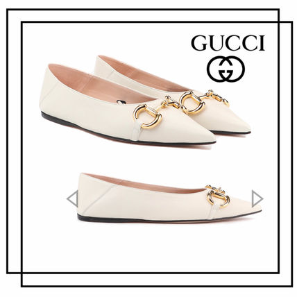 GUCCI 2020 SS WomenS Leather Ballet Flat With Horsebit 6211611Rh00 