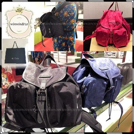 GUCCI Nylon Elegant Style Backpacks 