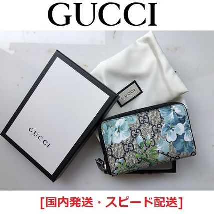GUCCI Flower Patterns Long Wallet Small Wallet Coin Cases 