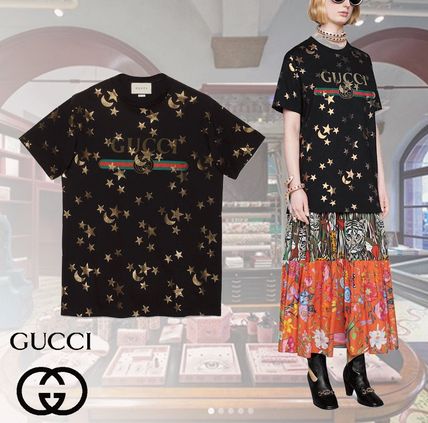 GUCCI Crew Neck Cotton Short Sleeves T Shirts 