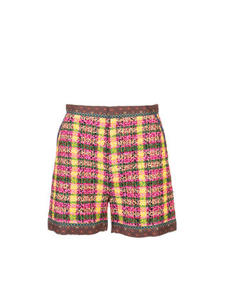 GUCCI 2020 SS Check Tweed Shorts With Silk Trims 609708ZADC57738 