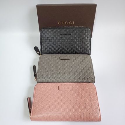 GUCCI 2020 Cruise Monogram Unisex Plain Leather Long Wallet Logo Long Wallets 449391 BMJ1G 