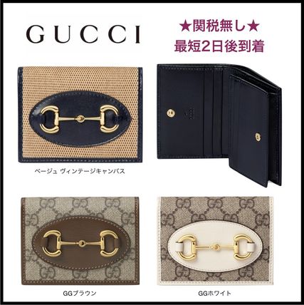 GUCCI 1955 Horsebit 2020 21AW Leather Folding Wallet Folding Wallets 