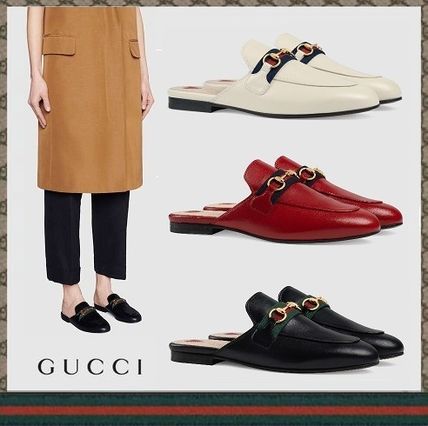 GUCCI Princetown 2020 21AW WomenS Princetown Leather Slipper 629084 