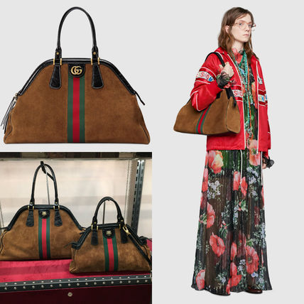 GUCCI RE BELLE 2019 SS Plain Leather Elegant Style Totes