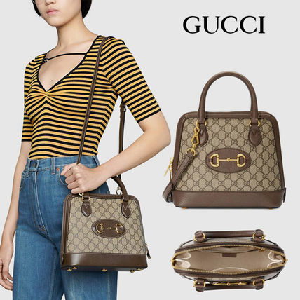 GUCCI 1955 Horsebit 2020 SS Casual Style Blended Fabrics Street Style Leather 