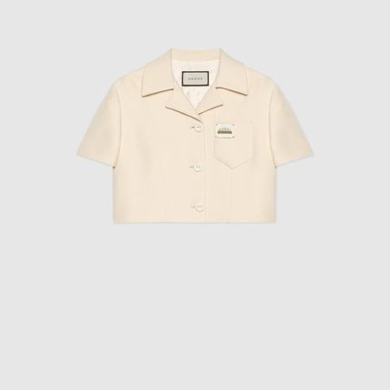 GUCCI Wool Silk Cropped Jacket