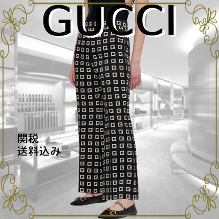 GUCCI 2020 SS Casual Style Cotton Long Party Style Office Style 