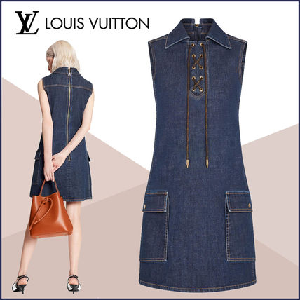Louis Vuitton 2020 21AW Sleeveless A Line Dress With Lace
