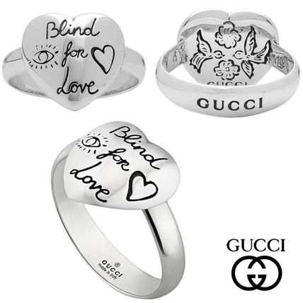 GUCCI Costume Jewelry Casual Style Animal Flower Silver Rings 