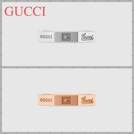 GUCCI 2018 19AW Unisex 18K Gold Elegant Style Rings