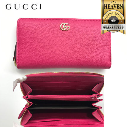 GUCCI 2019 20AW Long Wallets 456117 FUCHSIA 