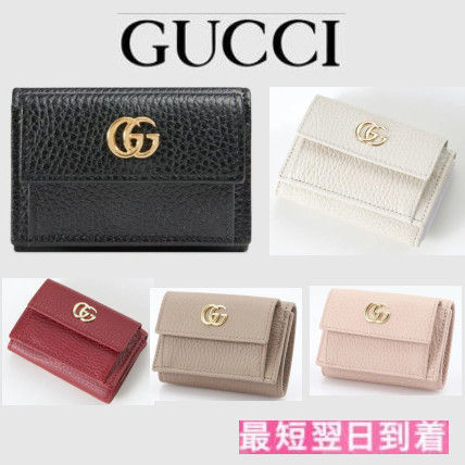 GUCCI 2019 20AW Plain Other Animal Patterns Leather Folding Wallet 