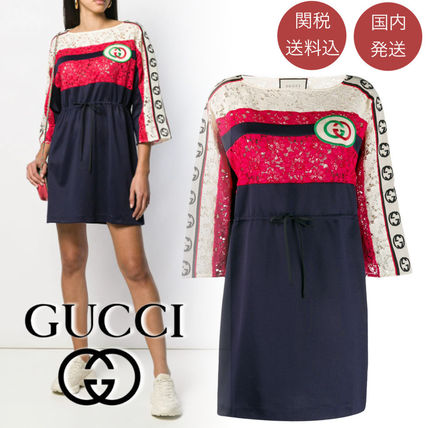 GUCCI Short Party Style Elegant Style Dresses 