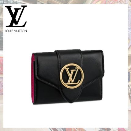 Louis Vuitton 2020 SS Plain Leather Folding Wallet Logo Folding Wallets M69175 