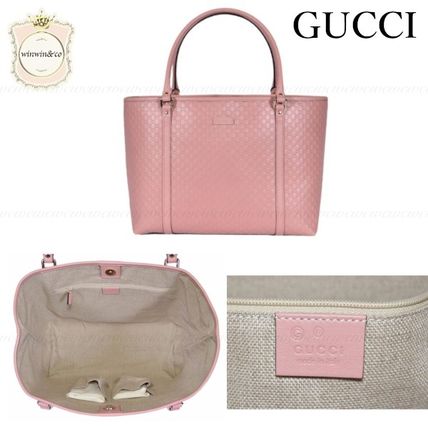 GUCCI A4 Leather Office Style Elegant Style Logo Totes 449648BMJ1G5806 