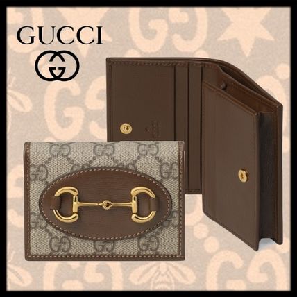 GUCCI GG Supreme 2020 SS Gucci Horsebit 1955 Card Case Wallet 621887 92TCG 8563 