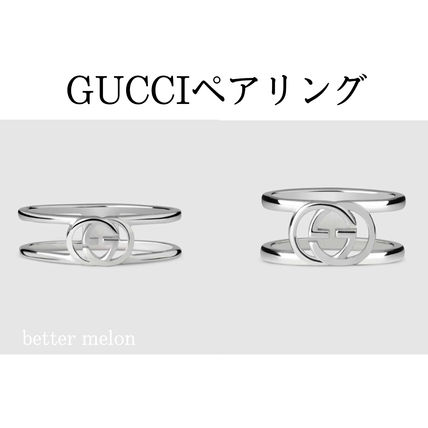 GUCCI Unisex Party Style Silver Formal Style Co ord Bridal Rings 