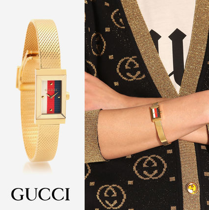 GUCCI Casual Style Unisex Street Style Square Quartz Watches 