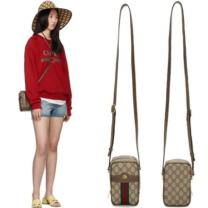 GUCCI Ophidia Monogram Canvas Elegant Style Crossbody Logo Shoulder Bags 