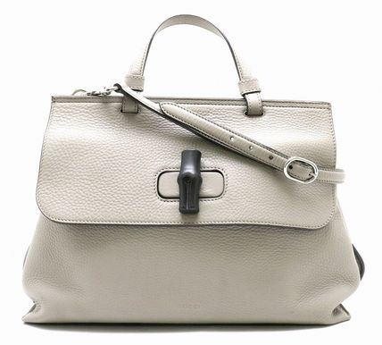 GUCCI Bamboo Daily Leather Top Handle Bag 392013 
