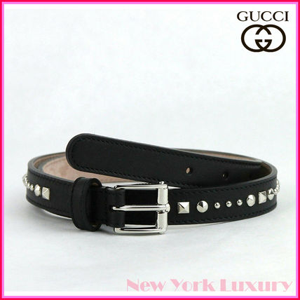 GUCCI Studded Leather Belt 380561 1000 