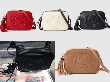 GUCCI Soho 2019 SS Plain Leather Elegant Style Shoulder Bags 