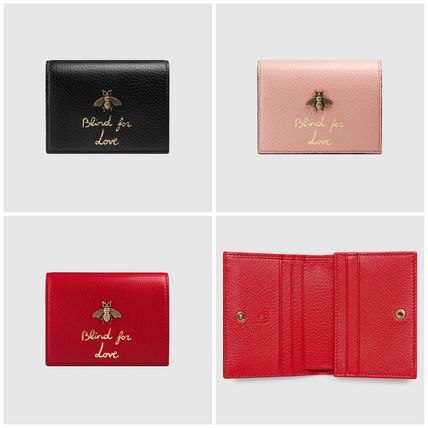 GUCCI Plain Leather Card Holders 460185 A7M0T 5909 