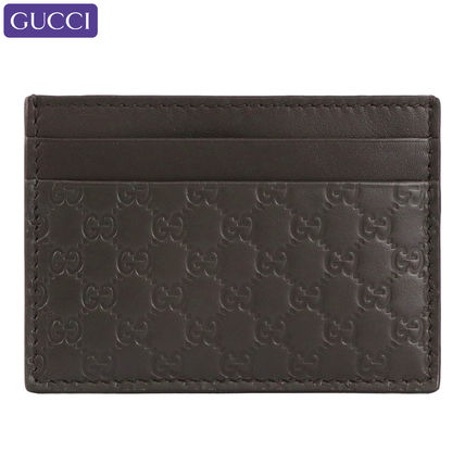 GUCCI Gucci Signature Leather 2020 21AW Leather Logo Card Holders