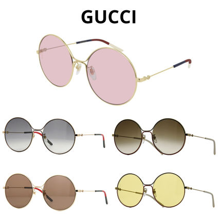 GUCCI Unisex Round Square Sunglasses 
