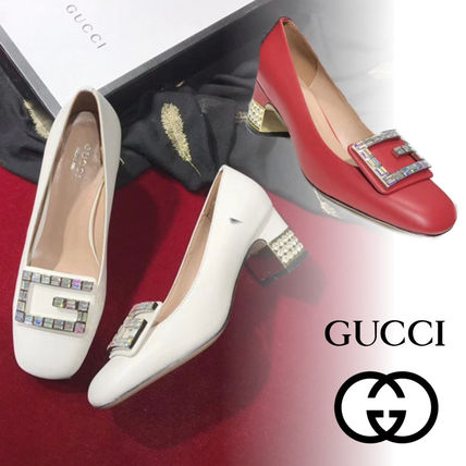 GUCCI Elegant Style Logo PumpsMules 