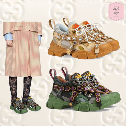 GUCCI 2018 19AW Rubber Sole Casual Style Blended Fabrics Street Style 