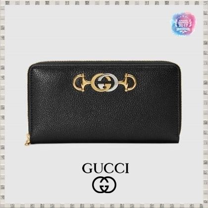 GUCCI 2020 SS Gucci Zumi Grainy Leather Zip Around Wallet