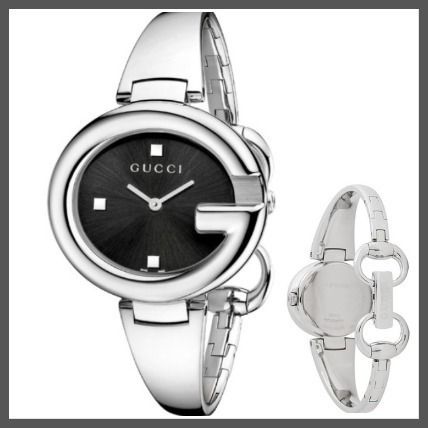 GUCCI Blended Fabrics Round Party Style Quartz Watches Stainless YA134301 