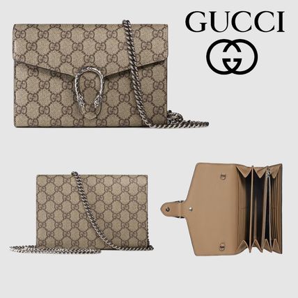 GUCCI Dionysus 2020 SS Canvas Chain Chain Wallet Logo Long Wallets 
