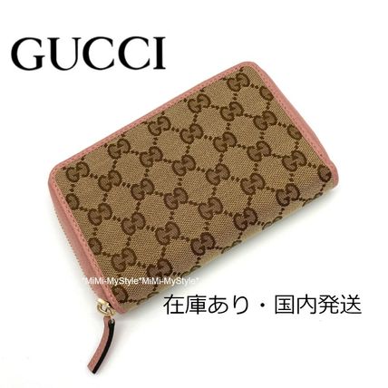 GUCCI 2019 20AW Leather Folding Wallet Logo Folding Wallets 420113 