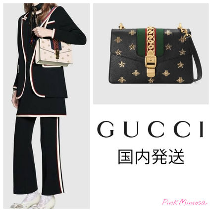 GUCCI Sylvie 2020 SS Sylvie Bee Star Small Shoulder Bag