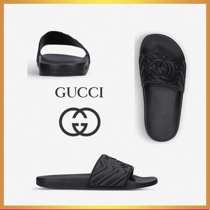 GUCCI Casual Style Plain Sport Sandals Flip Flops Logo 