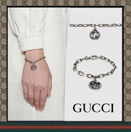 GUCCI Silver Bracelet With Interlocking?G 607158 