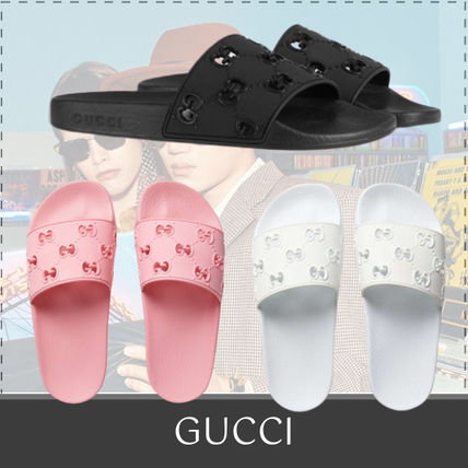 GUCCI 2020 SS WomenS Rubber Gg Slide Sandal 573922 JDR00 5846 