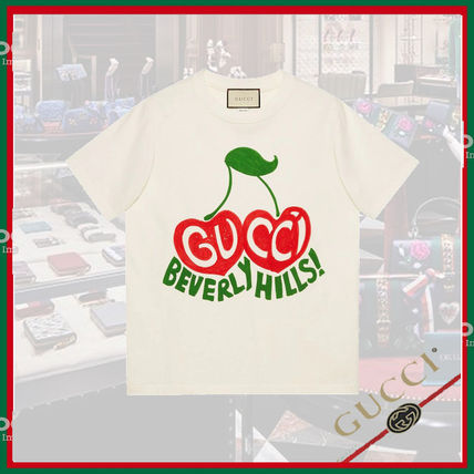 GUCCI 2020 SS Gucci "Beverly Hills Cherry Print T Shirt