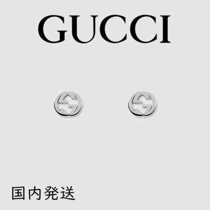 GUCCI 2018 19AW Silver Interlocking G Earrings