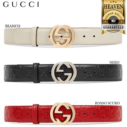 GUCCI Gucci Signature Leather 2020 SS Belts 370543 CWC1G